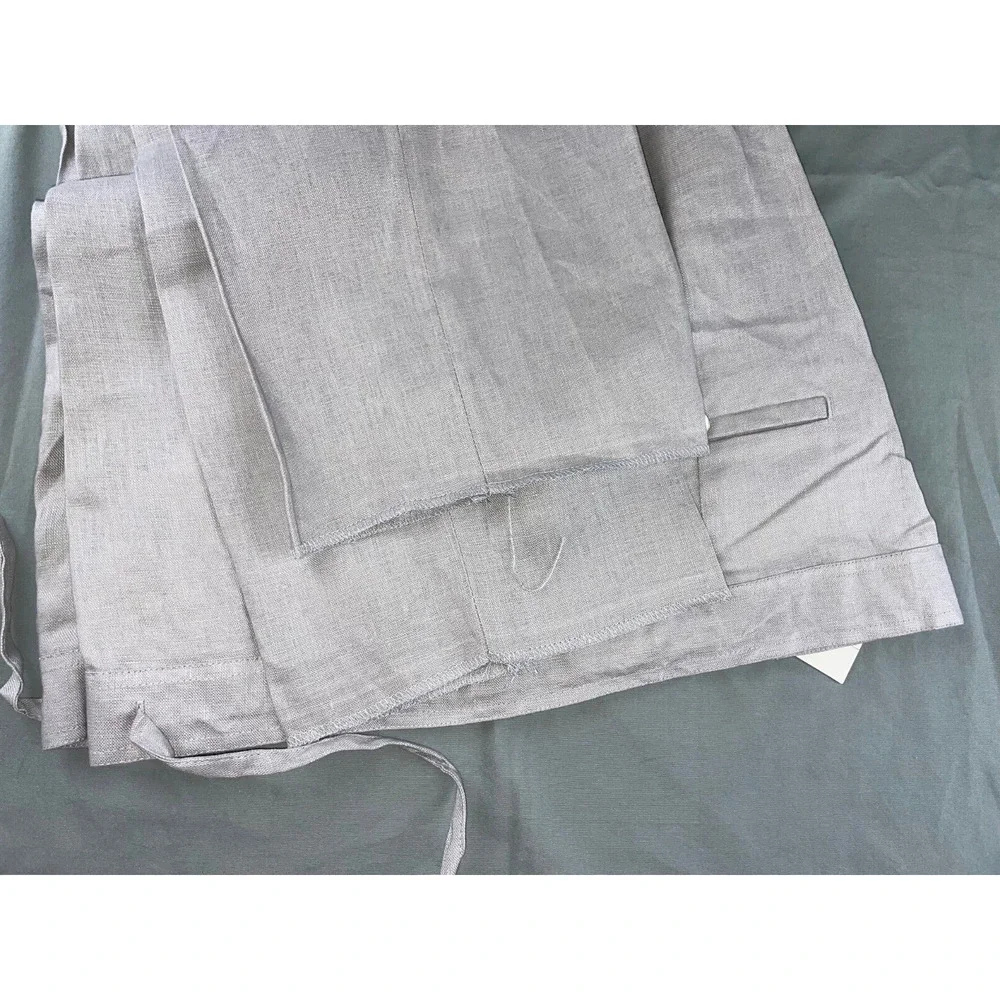 Bahaia Sol 100% Linen Chino Style Pants w/ Drawstring. Platinum Gray, 38. NWT!! - Picture 5 of 9